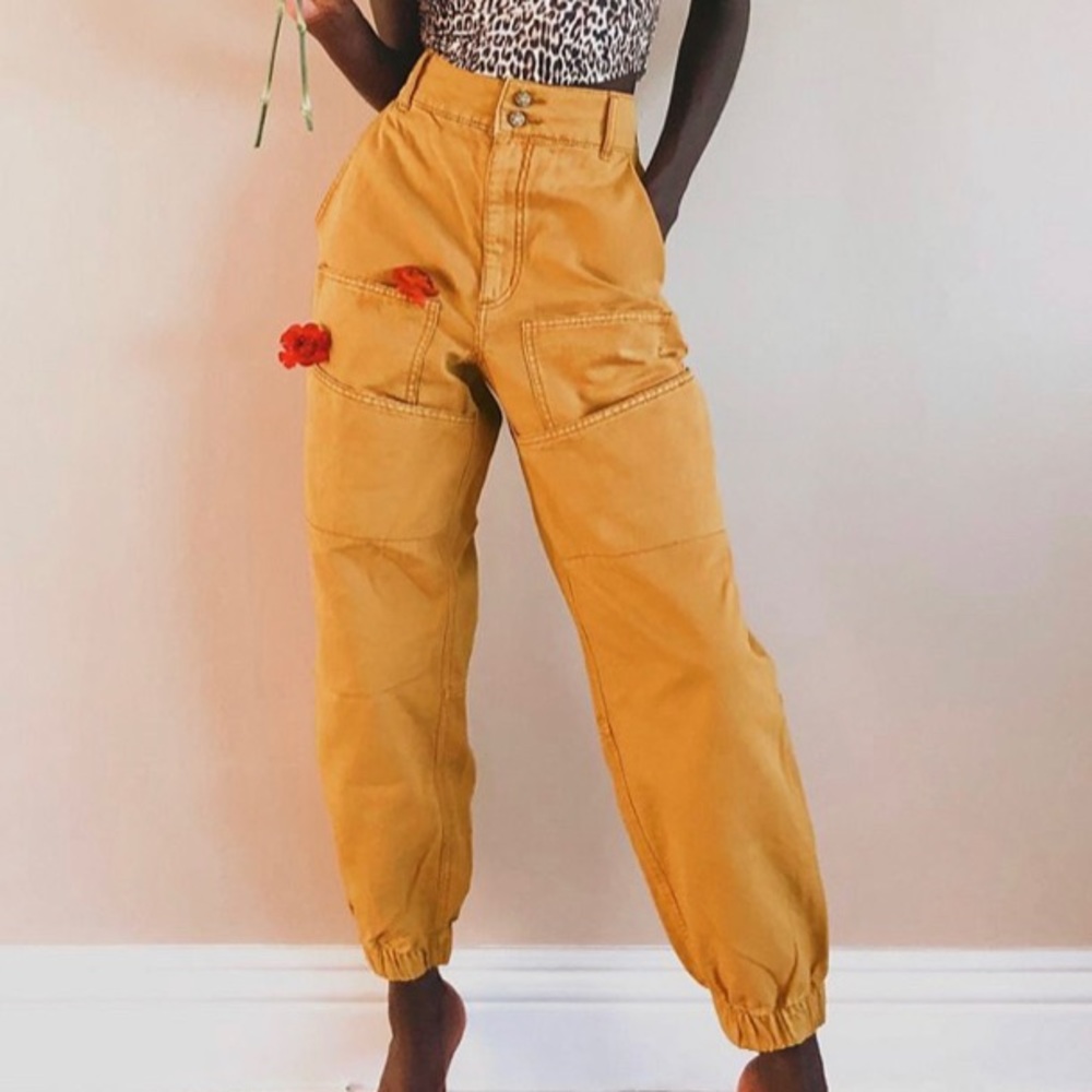 BDG Mustard Yellow Cargo Jogger Pants